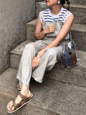 「ZARA（ザラ）のアイテム（サロペット/オーバーオール）」を使った、MIHOさん（レディース・152cm）の春コーディネート