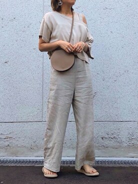 「ZARA（ザラ）のアイテム（サロペット/オーバーオール）」を使った、MIHOさん（レディース・153cm）の夏コーディネート