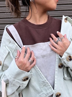 「ZARA（ザラ）のアイテム（サロペット/オーバーオール）」を使った、MIHOさん（レディース・152cm）の秋コーディネート