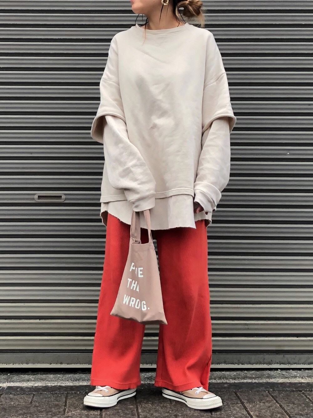 トップス todayful Layered Cotton Sweat todayful layered cotton sweat