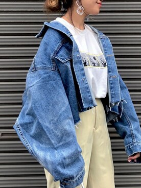 「LOWRYS FARM（ローリーズファーム）のセンタープレスカラーフレアパンツ　870189（その他パンツ）」を使った、MIHOさん（レディース・152cm）の春コーディネート