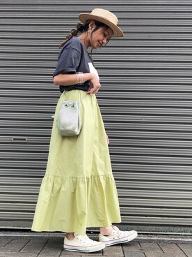 「CONVERSE（コンバース）のconverse（コンバース） ALL STAR OX（オールスターOX）（スニーカー）」を使った、MIHOさん（レディース・152cm）の夏コーディネート