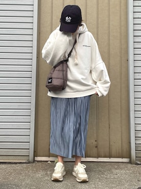 「大人ミューズ（オトナミューズ）のアイテム」を使った、MIHOさん（レディース・152cm）の春コーディネート