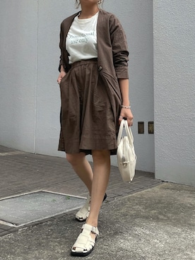 「OMNES Another Edition（オムネス アナザーエディション）のアイテム」を使った、MIHOさん（レディース・152cm）の夏コーディネート