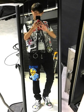 「AMBUSH（アンブッシュ）のアイテム（デニムジャケット）」を使った、RYUSEIさん（メンズ・170cm）の夏コーディネート