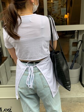 「STYLENANDA（スタイルナンダ）のアイテム（デニムパンツ）」を使った、yuaさん（レディース・160cm）の夏コーディネート