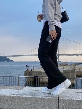 「ショッピング」｜「アイテム（スラックス）」を使った、yuaさん（レディース・160cm）の秋コーディネート