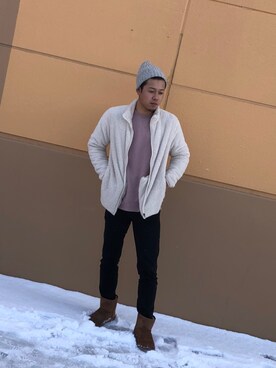 「アイテム（ブルゾン）」を使った、®さん（メンズ・173cm・10代）の冬コーディネート