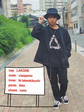 「LAKOLE（ラコレ）のアイテム（帽子）」を使った、たくまさん（メンズ・170cm）の冬コーディネート