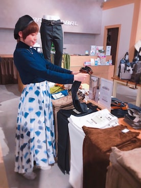 「HVC」｜「アイテム（スカート）」を使った、GRAND GLOBAL松本店さん（メンズ・175cm）の秋コーディネート