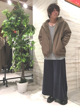 「GGD（ジージーディー）のアイテム（ブルゾン）」を使った、GRAND GLOBAL松本店さん（メンズ・175cm）の秋コーディネート