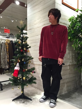 「GGD（ジージーディー）のアイテム（スウェット）」を使った、GRAND GLOBAL松本店さん（メンズ・175cm）の秋コーディネート