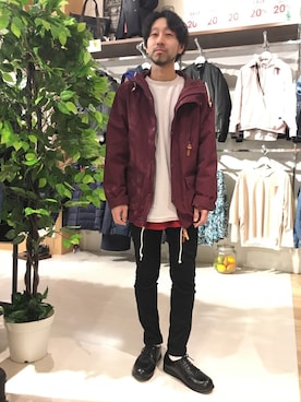「GGD（ジージーディー）のアイテム（スウェット）」を使った、GRAND GLOBAL松本店さん（メンズ・175cm）の冬コーディネート