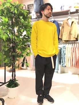 「HVC（エイチブイシー）のアイテム（スウェット）」を使った、GRAND GLOBAL松本店さん（メンズ・175cm）の冬コーディネート
