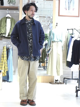 「GGD（ジージーディー）のアイテム（その他シューズ）」を使った、GRAND GLOBAL松本店さん（メンズ・175cm）の春コーディネート