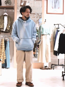 「GGD（ジージーディー）のアイテム（その他シューズ）」を使った、GRAND GLOBAL松本店さん（メンズ・175cm）の春コーディネート