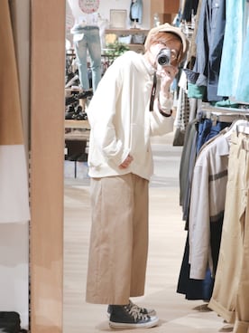 「HVC（エイチブイシー）のアイテム」を使った、GRAND GLOBAL松本店さん（レディース・165cm）の春コーディネート