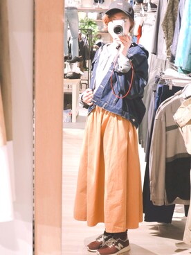 「HVC（エイチブイシー）のアイテム（ジャケット/アウター）」を使った、GRAND GLOBAL松本店さん（レディース・165cm）の春コーディネート