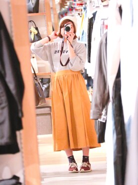 「HVC（エイチブイシー）のアイテム」を使った、GRAND GLOBAL松本店さん（レディース・165cm）の春コーディネート