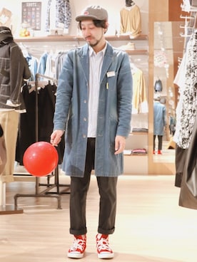 「HVC」｜「アイテム（シューズ）」を使った、GRAND GLOBAL松本店さん（メンズ・175cm）の春コーディネート