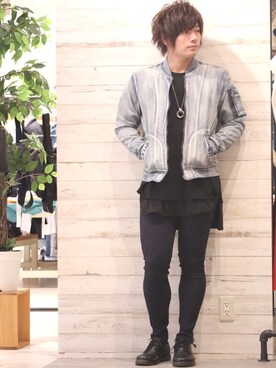 「HVC」｜「アイテム（ブルゾン）」を使った、GRAND GLOBAL松本店さん（メンズ・175cm）の春コーディネート