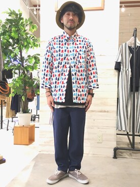 「HVC」｜「アイテム（トップス）」を使った、GRAND GLOBAL松本店さん（メンズ・175cm）の春コーディネート