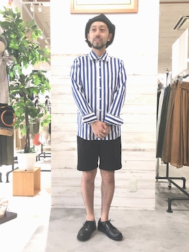 「HVC」｜「アイテム（トップス）」を使った、GRAND GLOBAL松本店さん（メンズ・175cm）の夏コーディネート