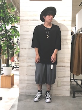 「GGD（ジージーディー）のアイテム（パンツ）」を使った、GRAND GLOBAL松本店さん（メンズ・175cm）の夏コーディネート