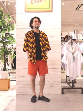 「HVC」｜「アイテム（トップス）」を使った、GRAND GLOBAL松本店さん（メンズ・175cm）の夏コーディネート