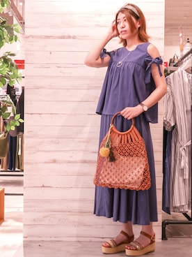 「Sala Sally（サラ　サリー）のアイテム」を使った、GRAND GLOBAL松本店さん（レディース・165cm）の夏コーディネート