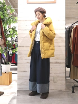 「HVC（エイチブイシー）のアイテム」を使った、GRAND GLOBAL松本店さん（レディース・170cm）の冬コーディネート