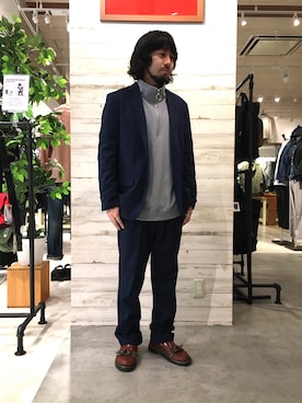 「GGD（ジージーディー）のアイテム（スウェット）」を使った、GRAND GLOBAL松本店さん（メンズ・175cm）の冬コーディネート
