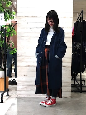 「HVC（エイチブイシー）のアイテム（トップス）」を使った、GRAND GLOBAL松本店さん（メンズ・175cm）の冬コーディネート