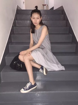 「Yohji Yamamoto（ヨウジヤマモト）のアイテム（エコバッグ/サブバッグ）」を使った、プラントさん（レディース・167cm）の夏コーディネート
