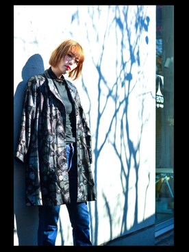 「VALENTINO（ヴァレンティノ）のアイテム（ノーカラージャケット）」を使った、PdC Official☑️さん（レディース・172cm）の冬コーディネート
