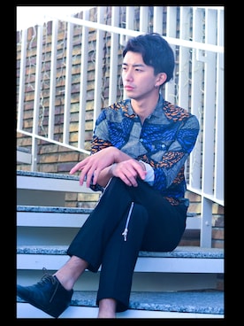 「Alexander McQueen（アレキサンダーマックイーン）のアイテム（パンツ）」を使った、PdC Official☑️さん（メンズ・182cm）の冬コーディネート