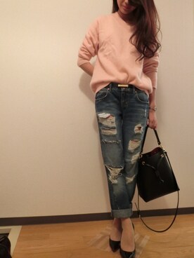 「ドラフトアングリッド」｜「アイテム（その他）」を使った、yomiさん（レディース・164cm）の春コーディネート