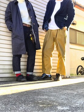 「BLUE BLUE（ブルーブルー）のアイテム（ジャケット/アウター）」を使った、きさらさん（レディース・148cm）の冬コーディネート