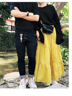 「black」｜c.tさん（レディース・157cm）の春コーディネート