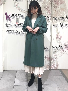 緑コート のレディース人気ファッションコーディネート Wear