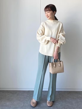 「ミントグリーン」｜「アイテム（その他）」を使った、このみさん（レディース・164cm）の冬コーディネート