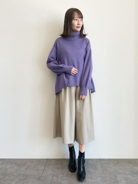 「キュロット」｜このみさん（レディース・164cm）の冬コーディネート
