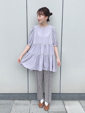 「チュニック」｜「アイテム（その他）」を使った、このみさん（レディース・164cm）の春コーディネート