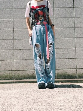 「SPINNS（スピンズ）のアイテム（その他）」を使った、Yuly🐼さん（レディース・158cm）の春コーディネート