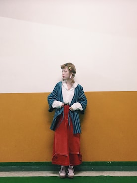 「VINTAGE（ヴィンテージ）のアイテム（ジャケット/アウター）」を使った、Yuly🐼さん（レディース・158cm）の春コーディネート