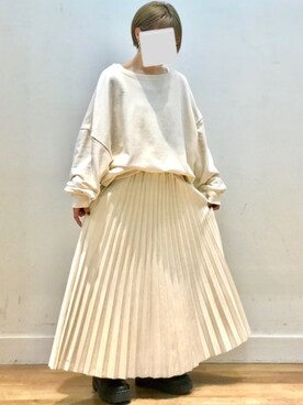 「オールホワイト」｜「アイテム（アンサンブル）」を使った、𝕁𝕚𝕚𝕚𝕚𝕚ℕ𝔸さん（レディース・153cm）の春コーディネート