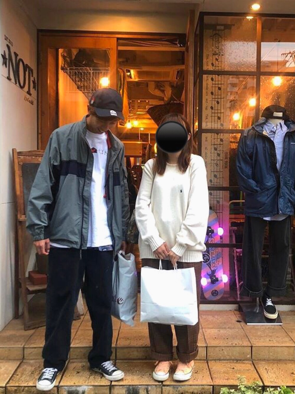 「スケボー、ストリート、古着、polosport、LEFLAH、converse、シルバータブ」｜「'47のアイテム（キャップ、ブルー系）」を使った、まさん（メンズ・179cm）の秋コーディネートの1枚目の写真
