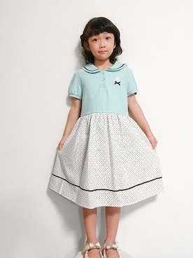 Chopin ショパン の ドットプリント切替ワンピース 半袖 ワンピース Wear