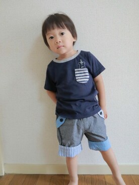 「キムラタンのアイテム（パンツ、ブルー系）」を使った、yusei1790さん（レディース・149cm）の秋コーディネート