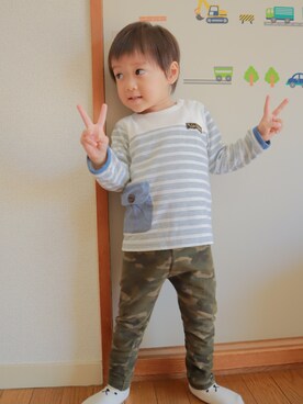 「キムラタンのアイテム（Tシャツ/カットソー、グレー系）」を使った、yusei1790さん（レディース・149cm）の秋コーディネート